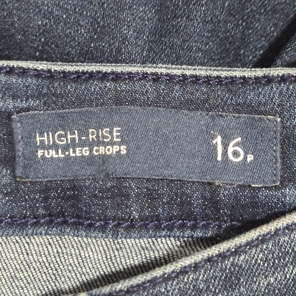 J Jill Womens Dark Wash High Rise Full Leg Crops Denim Jeans Size 16 P - Picture 12 of 13